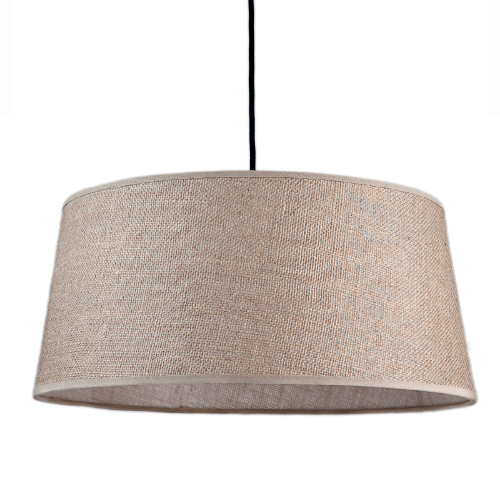 Colgante con pantalla 40x45cm alto 20cm arpillera textil